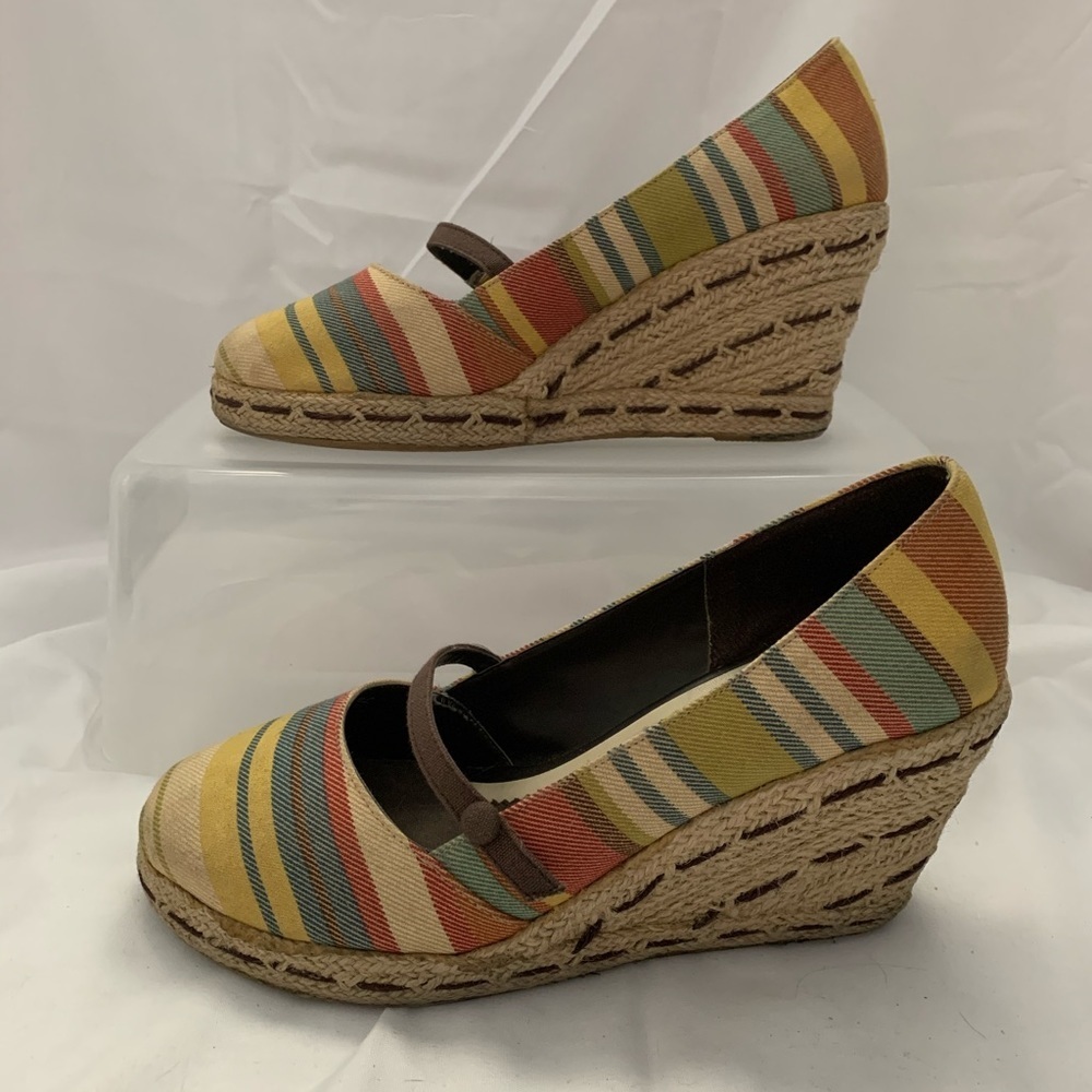 Dexter Striped Multi-Color Wedge Esprillandas - Picture 7 of 10
